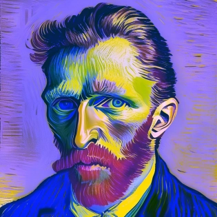 Van Gogh, oilpainting, colorful, by van Gogh