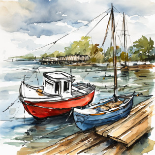 Painting of a boat sitting on a wooden dock, drawn in microsoft paint, sketch of an ocean in ms paint, line-drawing, Small boat, Boat, das boot, some boats, thick line drawing, drawn with photoshop, Rowing Boat, boat in foreground, line-drawing, small boat in foreground, Small boat in the foreground, digital sketch, Drip paint. Perfect color grading. Influence of Karel Appel and Jeremy Mann, Lots of dramatic and threatening scenes, ultra-detailliert, Beautiful, insanely detaileda, Intricate details, Editorial Photography, Shot with a 50mm lens, depth of fields, Tilt Blur, Shutter Speed 1/1000, F/22. Lightmaps, Super bright