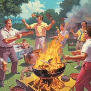 BBQ disaster, comical �s 750