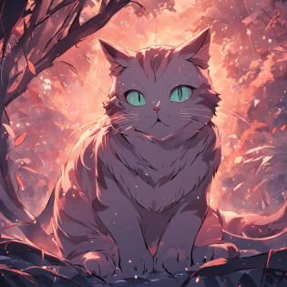 um gato em formato de desenho digital com linhas de contorno pretas, estilo vetor, altamente detalhado