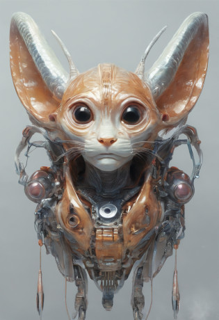 Cat face?Goldfish body?Limbs of goats