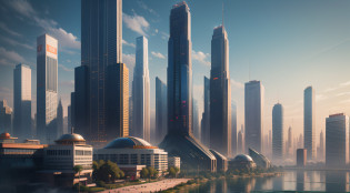 (top-quality,tmasterpiece,?A high resolution?K),(cyber punk perssonage,Cidade futuristica),(Dream, sfv),(epcot),(skyscrapper),{Chinese-style architecture blends with skyscrapers}