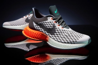 Hyper-futuristic, Pair of aggressive high-competition running shoes, Self-lacing, nano-fabric, energy-harvesting, holographic nike logo projections, AI-assisted, AI-designed. softbox lighting, Diffusion and reflector panels, Canon EOS R5, Canon RF 24-70mm f/2. 8L IS USM, Masterpiece, Prototype, product-design, Professional photography --no mockup, signature, watermark, username, low resolution, worst quality, low quality, jpeg artefacts, blurry, cropped, badly framed --ar 3:2 --s 50 --v 5