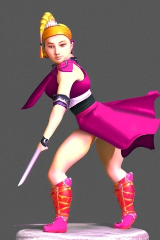2 warrior princesses fight, Dynamic pose