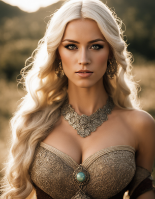 a woman ((((( perfect huge breast )))))? a long blonde hair wearing a dress, very beautiful elven top model, portrait stunning, braids, necklace, pale!, a blonde warrior, portrait, early middle ages, short blonde afro, often described as flame-like, weta disney movie still photo, beautiful android woman, warm muted colors, wearing many medallions, daenerysa woman ((((( perfect huge breast )))))? a long blonde hair wearing a dress, very beautiful elven top model, portrait stunning, braids, necklace, pale!, a blonde warrior, portrait, early middle ages, short blonde afro, often described as flame-like, weta disney movie still photo, beautiful android woman, warm muted colors, wearing many medallions, daenerys Analog Film
