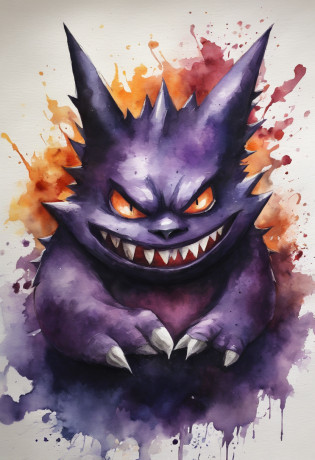 gengar ,gastly, haunter ,  pokemon , halloween