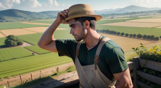 On a farm surrounded by fertile fields and vast landscapes, The farmer's son is tirelessly dedicated to working on the land that is so precious to his family. Under the open sky, He gives himself to daily tasks with determination and passion, honrando o legado que lhe foi confiado.

In this rural setting, We want you to explore the routine and experiences of the farmer's son. Descreva o ambiente da fazenda em detalhes, destacando os campos verdes, the rustic barn and the animals that are part of everyday life.

Explore the protagonist's motivations. O que impulsiona o filho do fazendeiro a trabalhar com tanto empenho na terra? It is the love of farming and the desire to preserve family tradition that guides him? Ou talvez ele esteja buscando inovar e modernizar a fazenda, staying connected to the roots while embracing the future?

Aprofunde-se nas habilidades e conhecimentos do filho. Como ele aprendeu a cultivar os campos, a cuidar dos animais e a compreender a natureza que o rodeia? What are your greatest achievements and challenges faced in the process of becoming a skilled farmer??

Highlight the relationship of the son with the farmer father. Como eles se comunicam, compartilham conselhos e trabalham juntos para manter a fazenda prosperando? There is an exchange of wisdom between generations, and how the son honors his father's teachings while shaping his own path?

Ademais, explore os altos e baixos do trabalho na fazenda. How the child deals with the unpredictable challenges of agriculture, como o clima, as pragas ou outras dificuldades? How he finds the strength to keep going, even in the most difficult moments?

Nessa jornada rural, Let your writing convey the Farmer's Son's dedication and love for the land. Challenge yourself to create an engaging story that explores the importance of agriculture, Family ties and perseverance in the face of adversity, All this through the journey of the heir of the land on the farm.