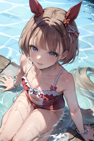 (((?masterpiece))), ((top-quality)), The ultra-detailliert, ??,1 rapariga,(full body Esbian:1.2),Senzoku Nishikiki\(Licorice reaction\),(ultra-detailliert:1.3), Horsetail,??, in poolside, Zreabra, string, (leach: 1.2), lie on one's side, From  above, spreading arms widely, The appearance of a well-formed swimsuit, hard breathing, Invite sexual expression,(abdominals, Slender figure:1.1), (swimming pools, wet figure, Wet clothes:1.1), hyperdetailed face, Detailed lips, A detailed eye,White swimwear,Beautuful Women,10 Tattoos,bangle,gyuru,20 piercings,cute little,Beautuful Women,ren,a blond,