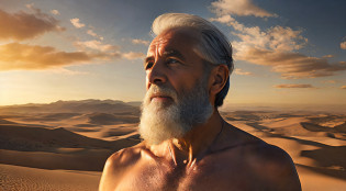 Ancient Israel?Biblical times?1st century?Biblical Stories?((Thin old man with severe skin diseases))?((Look up at the sky and pray))?Upper body naked?Wasteland?Suffering face,?8K?Raw photography?top-quality??masterpiece:1.5?ultra-lightweighthigh-resolution?Photorealsitic:1.5?ciinematic light?soft volumetric lighting:1.5?realisitic?Photorealsitic:1?Detailed skin?profetional lighting?a picture?foco n�tido?detaileds?profetional lighting?photon maping?detailed and intricate environment?ighly detailed?top-quality?Artistic photography?photorrealistic concept art?soft natural volumetric cinematic perfect light?Midjourney?Detailed hand?