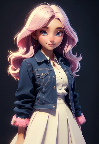 single girl, detailed eyes, long hair, blue eyes, earrings, jewelry, solo, skirt, looking at viewer, PINK hair, smile, very long hair, star hair ornament, jacket, lips, Detailed Park background, <lora:disney:0. 8> 3d cartoon , <lora:add_detail:1>, 8k, UHD, HDR, (Masterpiece:1. 5), (best quality:1. 5), Anime style photo, Manga style, Digital art, glow effects, Hand drawn, render, octane render, cinema 4d, blender, dark, atmospheric 4k ultra detailed, cinematic sensual, Sharp focus, hyperrealistic, big depth of field, Masterpiece, colors, 3d octane render, concept art, trending on ArtStation, hyperrealistic, Vivid colors, modelshoot style, (extremely detailed CG unity 8k wallpaper), professional majestic oil painting by Ed Blinkey, Atey Ghailan, Studio Ghibli, by Jeremy Mann, Greg Manchess, Antonio Moro, trending on ArtStation, trending on CGSociety, Intricate, High Detail, Sharp focus, dramatic, photorealistic painting art by midjourney and greg rutkowski