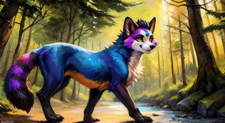 subido a e621, (por Kenket, por Ross Tran, por Ruan Jia, por Foxovh) de un red-panda taur macho de ojos azules (((mostrando el tracero con cola))), en alto mirando hacia la camara de forma traviesa, (cuerpo completo), Open Invitation, mirada picara, (In the middle of a forest with a river in the background), (detailed lighting), (cinematography lighting), [luz ambiental detallada], [cara y ojos detallados], [Enfoque genital], peludo, peludo fandom, Fursona, ((sombra de medio cuerpo)), [luz ambiental en el vientre], [proporciones realistas], [explicit content], [foco n�tido], (contenido cuestionable), (sombreado), ((obra maestra))