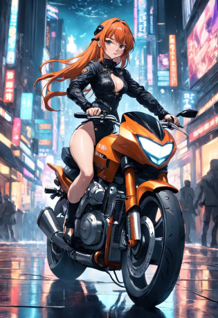 ?((top-quality)), ((Best Retail)), (high level of detail: 1.3),?.?.3D?Beautiful fece?cyberpunked: 1.3?Hacker Woman?Female Spy?Riding a motorcycle