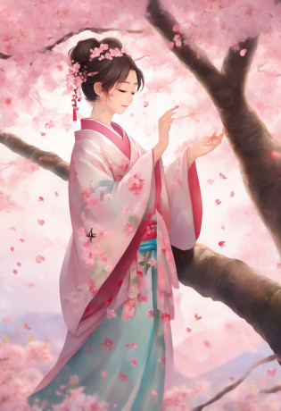 (best quality,4k,8k,highres,masterpiece:1.2),ultra-detailed,(realistic,photorealistic,photo-realistic:1.37),ethereal cherry blossom princess,beautiful detailed eyes,beautiful detailed lips,flowing long hair,graceful movement,pink and floral kimono,serene expression,cherry blossom petals in the air,glowing cherry blossom tree branches,soft pastel colors,subtle sunlight,luminous glow on the princess,delicate cherry blossom aroma,calm and peaceful atmosphere,lively and vibrant cherry blossoms,harmonious combination of human and nature,sublime beauty,celestial tiara,serene and otherworldly presence,ornate and intricate patterns on the kimono,graceful dance amidst the cherry blossoms,sublime tranquility,effortless grace and elegance,beaming with ethereal charm,subtle pink hues,sublime celebration of cherry blossom season