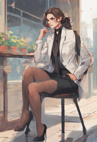 SeaArt Bot
Img2Img
03:49:28
Woman sitting on a stool with plant in her hands, Girl in a suit, Girl in suit, Office Clothes, Wearing a business suit, wearing a business suit, business clothes, elegant suit, wearing fashion suit, Wearing a strict business suit, business outfit, a stylish suit, Wearing a blazer, Crisp details, Wearing a blouse, with a business suit on, casual business outfit
