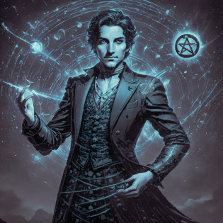 The Magician's card in the Tarot represents creative power, the manifestation of desires, and the ability to manifest reality. The Magician is portrayed as a young and vigorous man with an upright and confident posture. He has an elegant and charismatic appearance.

The Magician wears a tunic of vibrant color, usually with shades of red or purple, which symbolize passion, energy, and power. On his chest, he wears a symbol of infinity, representing his connection to the infinite power of the universe and his ability to manifest his desires.

In one hand, the Magician holds a magic wand, an instrument of power and direction. The wand is a symbol of your ability to channel energy and manifest intentions. With his other hand, he points to heaven and earth, symbolizing his ability to unite the divine and the earthly, to transform ideas into concrete actions.

The Magician has an expression of confidence and wisdom on his face. His eyes radiate a spark of determination and creativity. It represents the connection between the spiritual and the physical plane, the heightened consciousness that allows the will to manifest in reality.

The Magician's card is also accompanied by alchemical symbols, such as the table with objects representing the four elements: fire, earth, air and water. These symbols represent the Magician's ability to work with the elements and transform energy to achieve his goals.

In short, the figure of the Magician in the Tarot is the representation of an individual with creative and manifesting powers. Their confident appearance, vibrant clothing, and magical instruments highlight their ability to turn intentions into reality, inviting us to recognize our own creative power and the ability to direct our will to achieve our goals.