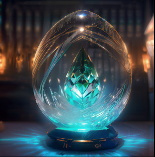 (8k, melhor qualidade, master part:1.2), (Realistic, photo-realistic:1.8), ultra-detalhado, Sem humanos, 1giel, Intrinsic crystal egg, Ovo de cristal brilhante assume o centro do palco em uma cena de natureza morta, The reading room is elegantly organized, feixes de luz, ovo repousa sobre um cristal preto em cima de uma escrivaninha, atmosFera circundante melhorada, cristais vibrantes e radiantes, (CAMERA MODEL: Nikon Z7 | |), (primavera: Nikkor Z 85mm f/1.8th S), ((abertura: F/1.8 (aberto para uma profundidade de campo rasa)), ((..ISO: 100 (para uma qualidade de Imagem ideal))), ((velocidade do obturador: 1/250 segundos (Evite desFoque de movimento))), (Modo de Foco: AF simples), (Ponto de Foco: Crystal egg captures the essence of crystals, accentuating beauty and fascination), Still life scene is meticulously crafted, The intricate details of the reading room form such a sophisticated setting, Crystals emit particles of light, inFundindo o encantamento ambiental, Harmonious interaction of elements - the crystal egg, the crystals themselves, and the carefully designed setting of the reading room - creates a captivating and mesmerizing composition, scene bathed in an ethereal light, lending an air of mystery and elegance to the whole portrait, Imagem (qualidade: Imagem bruta), profundidade de campo rasa, Crystal egg in Sharp Focus, fundo ligeiramente desfocado, EFeito bokeh bonito, eFeito raia, chromatic aberration, senso de proFundidade e realismo, detalhes e texturas intrincados, Imagem hiper-realista e cativante