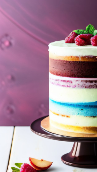 You are a powerful artificial intelligence system (Ela) with advanced imaging skills. Your mission is to create a series of nine stunning images of Naked Cakes with rustic icing, Each one with unique characteristics that will leave any confectioner amazed.Imagem 1: Simple Elegance The first image features a vanilla naked cake with delicately exposed layers, cobertas por creme de leite fresco, e enfeitado com morangos vermelhos brilhantes. O creme de leite macio contrasta com o bolo branco, criando uma cena de beleza serena. Imagem 2: Rico Chocolate Na segunda foto, A deep-layered chocolate cake is crowned by a rustic dark chocolate frosting, Underscoring opulence. Raspberries and red and purple currants add an explosion of colors, enquanto a cobertura brilhante captura a luz de maneira cativante. Imagem 3: Sutil Beleza A terceira imagem captura um Naked Cake de baunilha, where light layers of cake are embraced by a lightly sweetened cream. Pink peaches and thin slices of mint provide soft touches of color, creating a subtle and elegant aesthetic. Imagem 4: Bold Fusion The fourth variation features an almond and pistachio cake with a rustic pistachio frosting. Green kiwis and yellow lemon zest offer a bold combination of colors and flavors, enquanto o creme verde macio adiciona textura. Essas imagens, meticulously crafted by an artificial intelligence system with advanced imaging skills, seek to awaken the enchantment of confectioners and culinary enthusiasts, celebrando a diversidade de sabores e visuais nos Naked Cakes