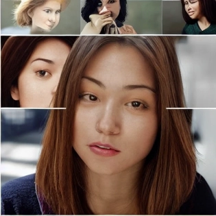 (masterpiece:1. 0), (best quality:1. 4), (ultra highres:1. 2), (photorealistic:1. 4), (8k, RAW photo:1. 2), (soft focus:1. 4), 1 woman, posh, (sharp focus:1. 4), (korean:1. 2), (american:1. 1), detailed beautiful face, black hair, (detailed open blazer:1. 4), tie, beautiful white shiny humid skin, smiling