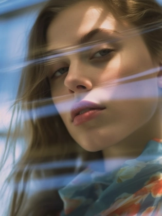 XRAY style image of the model , colorful , macro photography, yigal ozeri, monochromatic serenity, 32k XRAY style --ar 93:125 --q 2 --s 750 --style raw --v 5. 1 --s 750