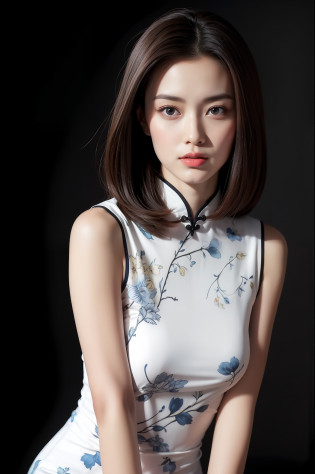 ?White printed cheongsam??Tight cheongsam?Slim cheongsam?1?Giant Breast Girl?Stunning beauty??Behind the arm?1.1???realisticlying?1.7????best qualtiy???absurderes??????????realisticlying?1.6??realisticlying?rendering by octane??Hyper-realistic?1.2???photo-realistic face?1.2???8K???4K???tmasterpiece???realistic skin textures???illustratio?cinmatic lighting?the wallpaper???beautidful eyes?1.2???s the perfect face?????adolable???standing on your feet???brunette color hair???The eye?Redlip??exteriors??