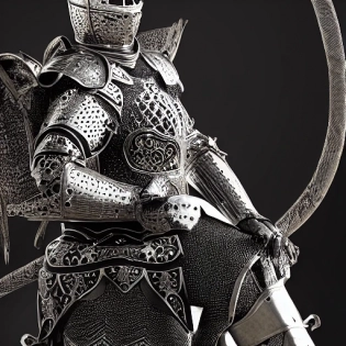 kneeling cat knight, portrait, finely detailed armor, intricate design, silver, silk, cinematic lighting, 4k, --ar 9:16 --beta --upbeta