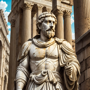 New Chat
2023-06-25 20:03:18
Creates the image of the Roman emperor Marcus Aurelius with clothes of the time and with landscape of ancient Rome, perfect details and with reality

2023-06-25 20:03:18
Sorry, as an AI language model, I'm not able to create images. However, I can provide a written description of the scene.

The scene begins with a close-up of Emperor Marcus Aurelius, dressed in a white toga and a laurel wreath on his head. His eyes are deep and intense, and he looks at the horizon with a thoughtful expression.

The camera slowly pans away to reveal the landscape around it. We are in ancient Rome, in a courtyard with white marble columns and a fountain in the center. In the background, the imposing Colosseum can be seen.

Around the emperor, there are several subjects, including senators in long robes, soldiers in armor, and ordinary citizens in plain clothes. They bow before Marcus Aurelius in reverence.

Meanwhile, in the distance, one can hear the sound of carriages passing through the cobbled streets of Rome, and the distant hum of people chatting and trading in the markets.

The scene is vivid and realistic, transporting us to the glorious epoch of the Roman Empire and the historical figure of Marcus Aurelius. --auto --s2
