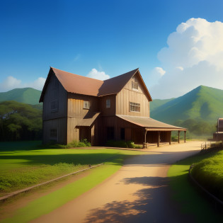 A sugar mill with a big house, uma senzala, uma capela e um canavial