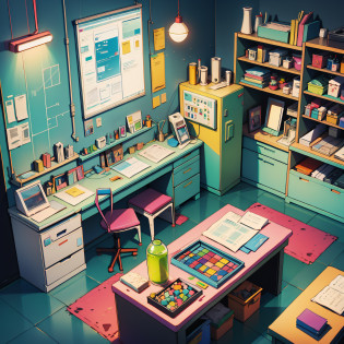 INT. DR. SINCLAIR'S science LAB Flat color