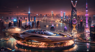Enter a fascinating vision of the future through captivating futuristic images of the city of Shanghai. The towering giant skyscraper is decorated with gold ornaments and a smooth glass curtain wall?pierce the sky, The vibrant lights of the city that never sleeps. In the midst of a bustling cityscape, An iconic giant high-tech building, Its architectural marvels are enhanced in a futuristic style. When the hovercar glides easily through the air?The city is full of life?Full of life??Full of life??Full of life??Full of life??Full of life??Full of life??Full of wealth??Full of luxury??Full of technology??, State-of-the-art technology blends seamlessly with traditional Arabian luxury urban structures. This stunning work of art, Use Pixai to bring powerful AI models to life, Show the limitless creativity and possibilities of our imagination. Experience the future of the cityscape at Pixai?Immerse yourself in a visionary world of art