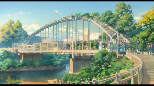 ?tmasterpiece?best qualtiy?? intricately details? 8k? artstation? the wallpaper? offcial art? splashart? tack sharp focus? There are several people on the bridge in the anime world, ( ( Makoto Shinkai ) ), makoto shinkai movie, Makoto Shinkai. �h 2160, Shinkai sincerely, in the style of makoto shinkai, Makoto Shinkai!!, Makoto Shinkai's style, Makoto Shinkai!