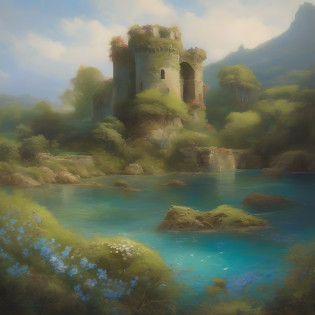 Beside a pumice isle in Baiae's bay,
And saw in sleep old palaces and towers
Quivering within the wave's intenser day,
All overgrown with azure moss and flowers