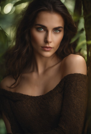Best Quality Score, Foto von-realistisch, 4K, Beautiful brunette girl, NSFW, green eyes, Perfect and Beautiful Face, smallunderboob, mit heller Haut,: