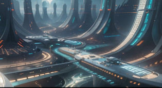 tmasterpiece?16k?UHD resolution?Detailed depiction?photorealestic?realisticlying?Very realistic?Foto realism, The ultra-detailliert, future-tech?Cidade futuristica?((Future girl by the window))?clean energy?Green environmental protection?Small flying machines sail around the city?Futuristic city with futuristic train and futuristic architecture at night? future concept art? Other future cities? in fantasy sci - fi city? Beautiful futuristic city? Utopian cities of the future? Conceptual image 16K resolution? concept art 8k resolution? The future city? futuristic space port? Conceptual diagram 16K? sci-fi hollywood concept art