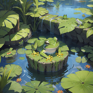 There is a picture of one in the sink, lying on lily pad, as an anthropomorphic turtle, half turtle, an anthropomorphic turtle, sheltering under a leaf, simulating, Turtle shell, One leaf is chilly, sitting on a leaf, anthropomorphic turtle?adolable?unclear --auto