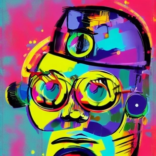 /imagine prompt: Rob� de Montagem::2 Expressionismo Abstrato, Logotipia, Paleta de Cores CMYK, Surrealismo, Synthwave:: camiseta vetor, design gr�fico de composi��o central, fundo liso:: mockup::-2 --upbeta --ar 1:1