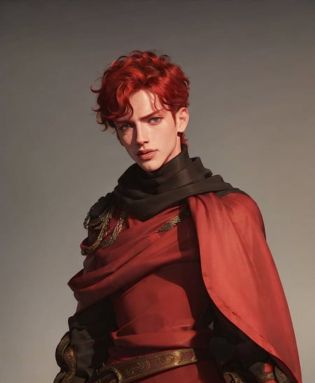 photo of Indian 30 y. o. man, red hair, grey eyes, black cape, fantasy background, beautiful, masterpiece, best quality,  <lora:hipoly3DModelLora:0.1> <lora:samdoesartsSamYang_offsetRightFilesize:0.8> <lora:PrettyBoy:0.8> sam yang, Pretty Boy