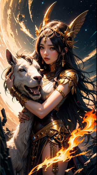 ?best qualtiy??? ??tmasterpiece??? ?A detailed?1.4??Light and dark are intense?Suspended in the universe?starrysky?Taiji galaxy???Goddesses and majestic goats snuggle together?1.4?????Gorgeous Greek mythological costumes????Nice headband??high qulity?8K????tmasterpiece?Works of masters?Cinematic lighting?super-fine??super-fine?Works of masters?high qulity?8K?????????high qulity?super-fine?Accurate?offcial art? 8k ???
