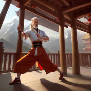 Master Kung Fu, Master Pai Mei, Chinese temple, montain