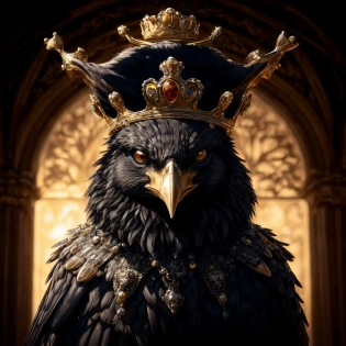 (crown:1. 3), regal, crow, adorned, striking, crown, perched, head, glimmering, sunlight <lora:add_detail:1>, <lora:epi_noiseoffset2:0. 7>