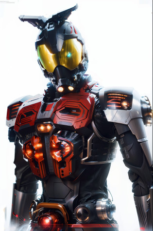 Realiy?photorealestic?Machinary?mechs?Technologie?musculous?glowing light eyes?Burly body?style of photography?Real scenery?Metallic texture 1.8??Excess detail 2??High resolution1.6??4K clarity1.9)?Carbon fiber 1.5??Metal reflection 1.5??Neon lights
