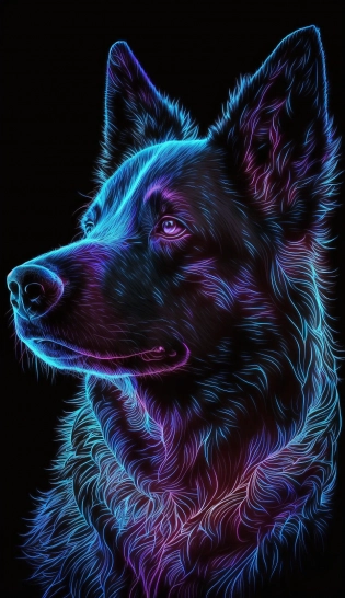 Blacklight dog