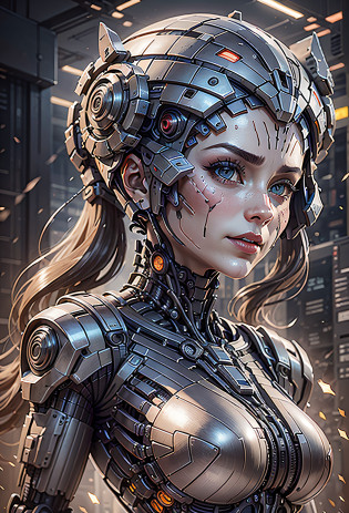 renderiza��o 3d complexa ultra detalhada de um lindo perfil de porcelana rosto de androide, ciborgue, robotic parts, 150 mm, Beautiful soft studio light, Anel luminoso, detalhes vibrantes, cyberpunk luxuoso, renda, hiper-realista, anatomic, facial muscles, electric red cables, microchip , elegante, fundo bonito, octane rendering, Estilo HR Giger, 8k, melhor qualidade, obra-antes, illustration,, extremamente delicado e bonito, extremamente detalhado, CG, unidade, papel de parede, (realista, fotorrealista: 1,37), unbelievable, finamente detalhe, obra-antes, melhor qualidade, arte oficial, papel de parede 8k de unidade CG extremamente detalhado, absurdos, incrivelmente absurdos, robot, metallic silver helmet, corpo inteiro, combat position