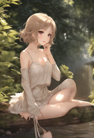 (Best Quality, Masterpiece, High Resolution 4k, Intricate Details), cover for ecchi manga, loli, 13 years old, multiple views, multiple angles, multiple girls, sitting, short hair, flat chest, stunning, cute, legs spread, multiple poses, camisole, full body