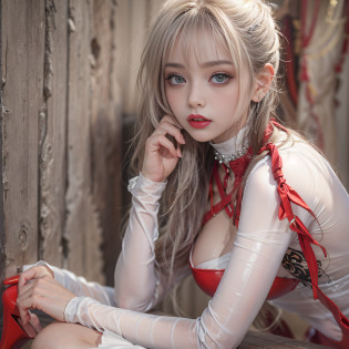 ((?masterpiece:1.4)?(top-quality:1.4)?(reallistic:1.7))?a beauty girl?Super sexy daughter?Super beautiful girl?1girl in?Glossy luxury latex?Luxury Latex Bodysuit?By Luis Royo?age19?Super Ultra Ultra Bikini?beautiful countenance?kawaii faces?Beautiful udder?Beautiful ass?A detailed eye?beautidful eyes?Raw photo?red-lips?Red high heels?a choker?a necklace??Nipple Ring?