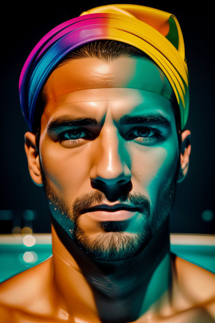 (Agregar efectos Alberto Seveso arte ), Arafed man in blue swimming cap swimming in the water, Shutterstock, Toma de retrato, Retrato de un hombre bajo el agua, Toma de retrato en primer plano, foto fija, en el agua hasta los hombros, athletic fashion photography, en el agua! hasta los hombros, en el agua, underwater swimming, media cara en el agua, swimming, close-up fantasy with water magic, movimiento, , salpicaduras, gotas, (Vista de primer plano ) , cinematography lighting, efecto de luces led multicolores en el agua de la piscina, salpicaduras multicolores, gotas multicolores, Alberto Seveso Arte,, ultra-high def, no borroso, Texturas, ..3d, cinematic landscape ,Agregar muchos efectos de gotas y salpicaduras multicolores) Hay una bola de colores flotando y salpicando agua muchas salpicaduras y gotas muticolores, Super renderizado en octanaje renderizado, Renderizado en Cinema 4D, Renderizado en Cinema4D, creado en octane render, Render de octanaje colorido, renderizado en renderizado de octano, global ilumination. VFX, Renderizado en octanaje renderizado 32K, Renderizado en Cinema 4 D Octane, Incredible octane rendering, Realistic octane rendering Close-up fantasy with water magic, movimiento, salpicaduras, gotas, (Vista de primer plano ) , cinematography lighting, efecto de luces led multicolores en el agua de la piscina, salpicaduras multicolores, gotas multicolores, Alberto Seveso Arte, 8k, ultra-high def, no borroso, Texturas, 3d, cinematic landscape