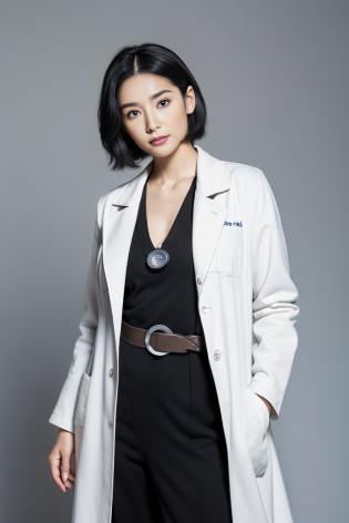 (?masterpiece?top-quality?high-level image quality)?(clinic?hospitals?Examination room)?1 female?((Female doctor?Career Woman?The work of the doctor))?(Colossal tits)?(A Japanese Lady?Popular actresses?27yo)?(Perfect and complete anatomy?Beautiful and complete limbs?Healthy body?Beautiful skin?Natural Skin)?short-hair?Glittery black hair?Black eyes?((Natural attire of female doctors?Doctor's White Coat))?(Tight waist circumference?Seductive hips)?stethoscope?heroine?Medical Instruments?Professional filming?((Filming medical dramas))?(a white world)?