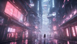 a concept art of a futuristic sci fi Bladerunner city, beautiful realistic atmosphere, environment, people, detailed, realistic, concept art, unreal engine 5, structure, sci-fi, urban, ray tracing, CGI, perfect visuals, lighting, smooth, movie, screen-space reflections, ambient occlusion, scenes, aesthetics, bloom, shadows, perfectly drawn, building textures, cinematic, sharp edges, hdr effect, 3d building models, blender 3d, asset library, Computer graphics software, artstation, realism, stores, business, busy