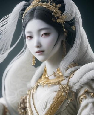 elden ring style, Beautiful smiling Geisha, perfect milky white skin, intricate, elegant, highly detailed, trending on artstation, by Tom Bagshaw and Seb McKinnon, ultra detailed, hyper-realistic, cinematic, dramatic lighting, volumetric lighting, 150mm, octane render, photorealistic, denoise, photograph with a Hasselblad H3DII