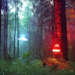 the forest with firefly
