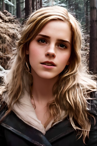 ((gold hair+long whitr hair):1.2) of women watching the camera in the forest, (Hermione)+(hermione granger)+(emma!!)+(Watson!)Nun's(karol bak)+[Queen Emma Watson, Ancient Queen],Inspired by:(Emma Rios),Portrayed by Emma Watson(DrAda)+[Hermione Granger],?games of thrones???(Emma Watson),with  the(Emma Watson)of the face,emma